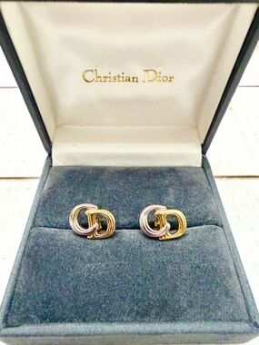 Vintage Dior CD Logo Cuff Links